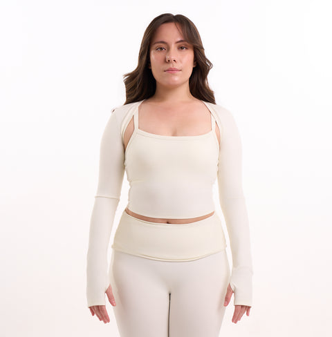 Flow Top + Shrug in Oat