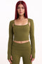 Flow Top + Shrug in Olive