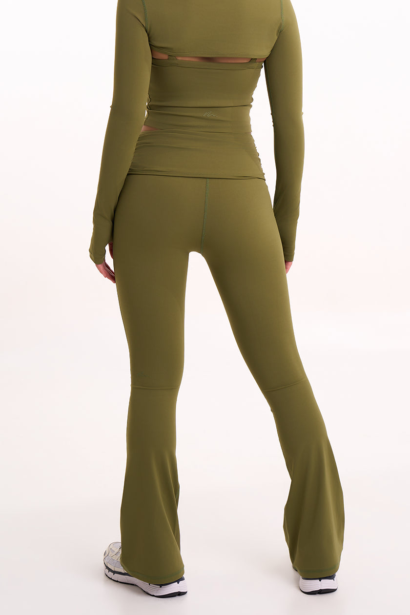 Flow Flare in Olive — Back