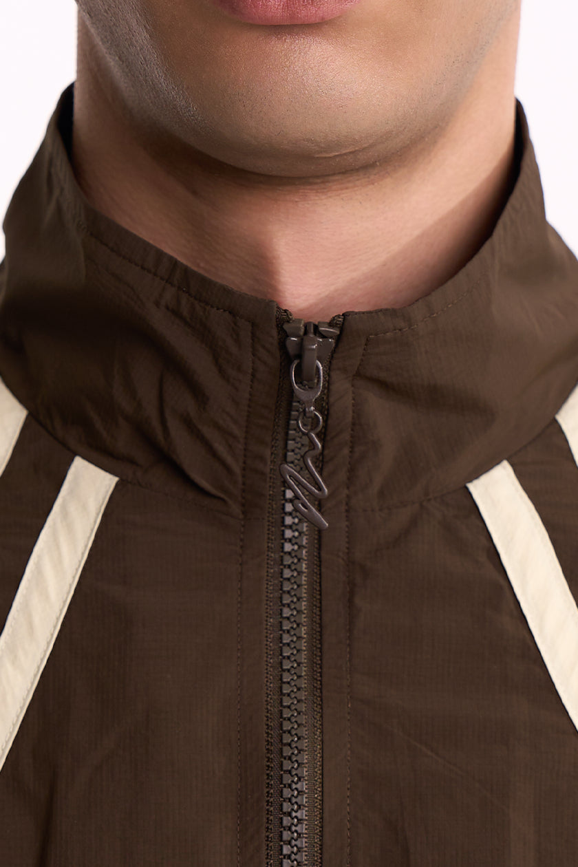 Structured Jacket in Mocha — Detail