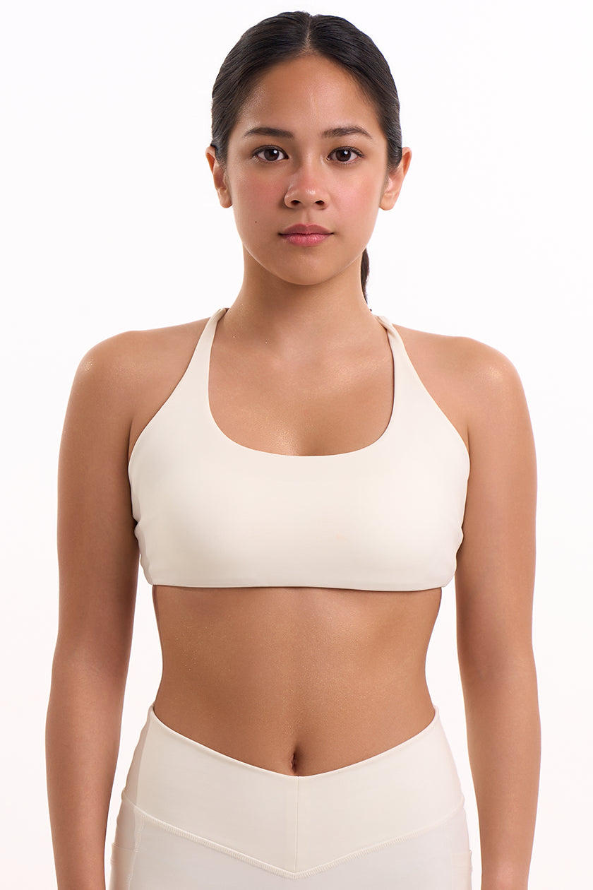 Sculpt Bra in Oat — Front
