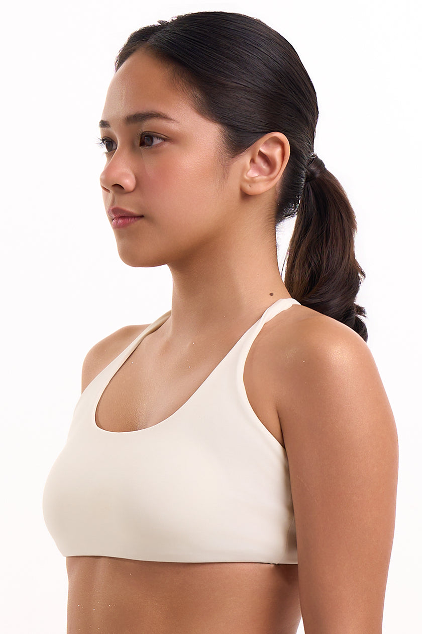 Sculpt Bra in Oat — Side