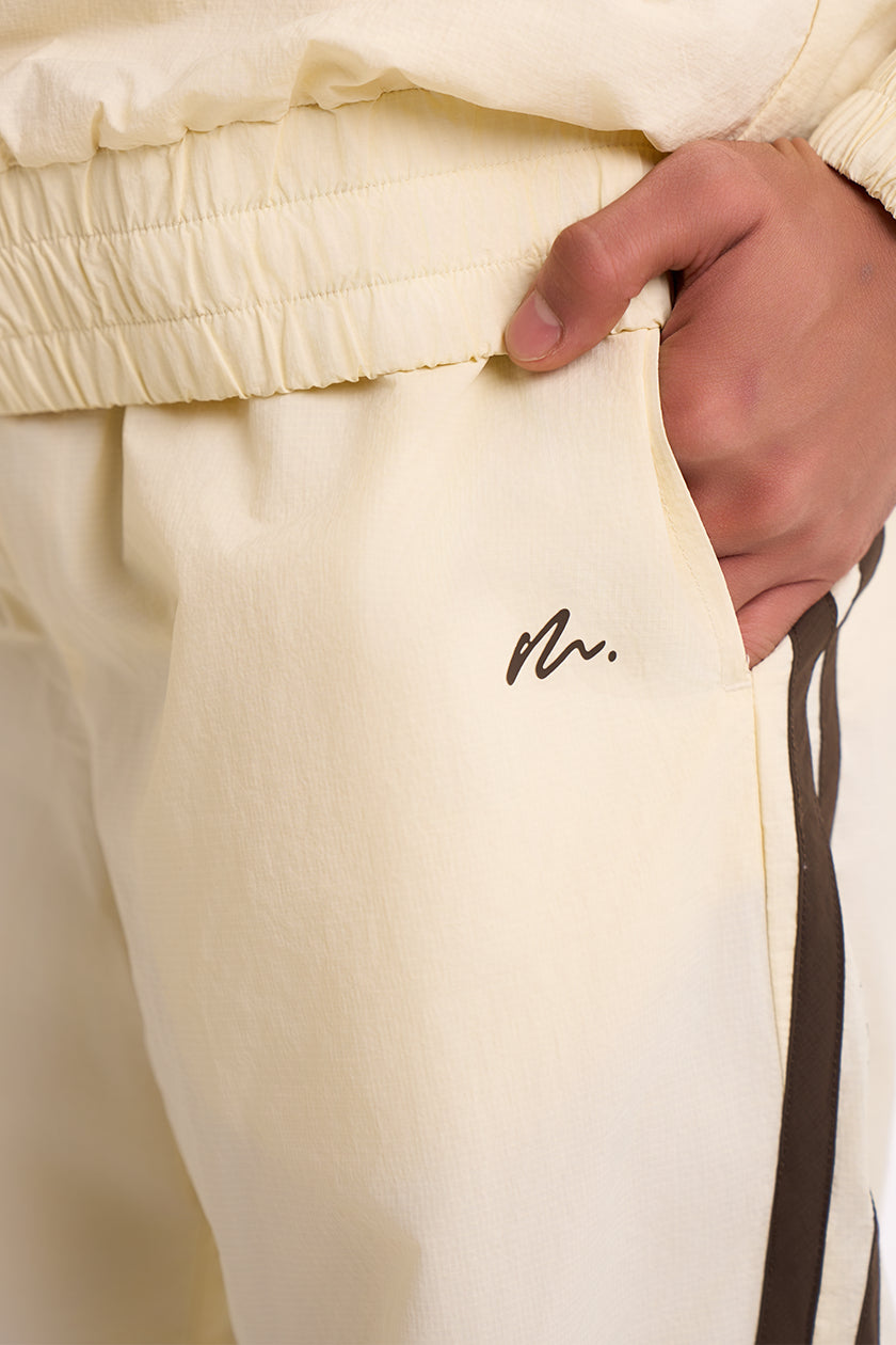 Structured Pants in Oat — Detail